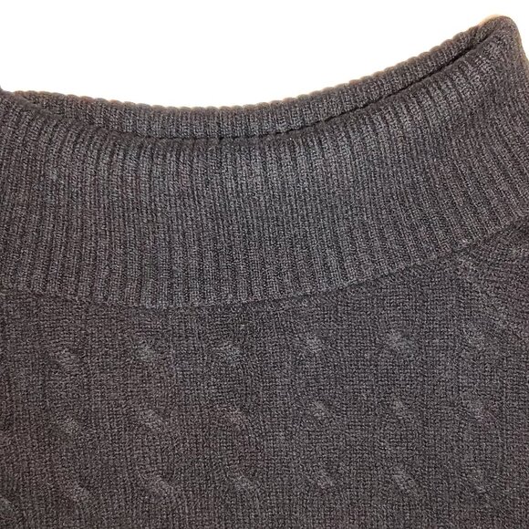 RALPH LAUREN BLACK LABEL CASHMERE SWEATER ROLL COLLAR BATEAU NECK SLIM FIT SZ M - Picture 6 of 11